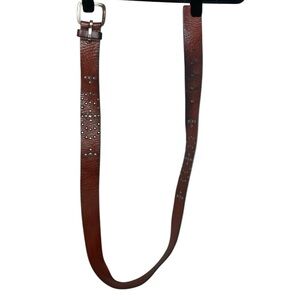 Brown Studded Leather Belt